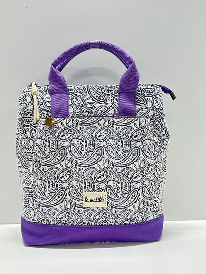 Mochila grande Hojas Morado