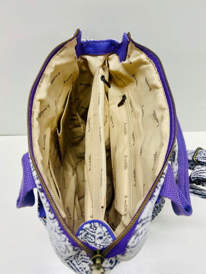 Mochila grande Hojas Morado