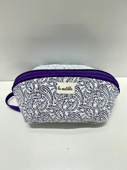 Neceser Cosmetiquero Hojas Morado