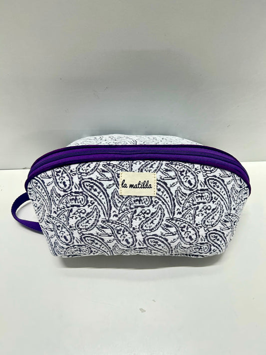 Neceser Cosmetiquero Hojas Morado