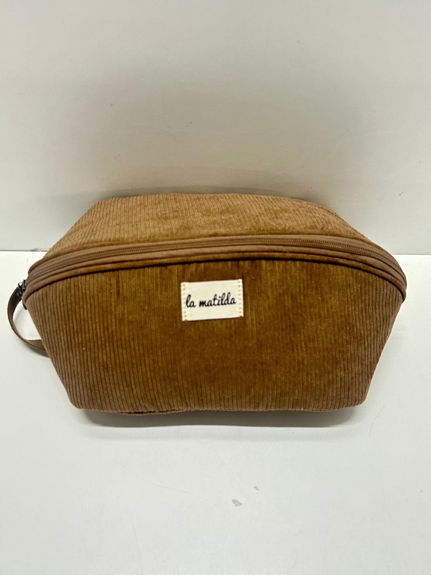 Neceser Cosmetiquero Pana Marrón Tostado