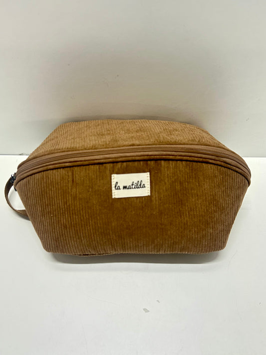 Neceser Cosmetiquero Pana Marrón Tostado