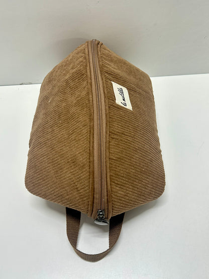 Neceser Cosmetiquero Pana Marrón Tostado