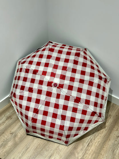 Paraguas plegable La Matilda Gingham Rojo