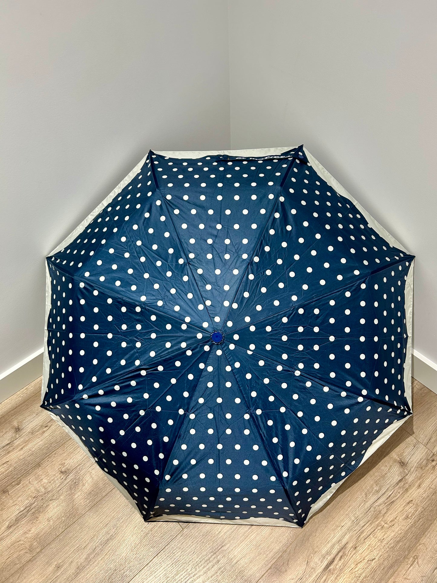 Paraguas plegable La Matilda Topos Azul