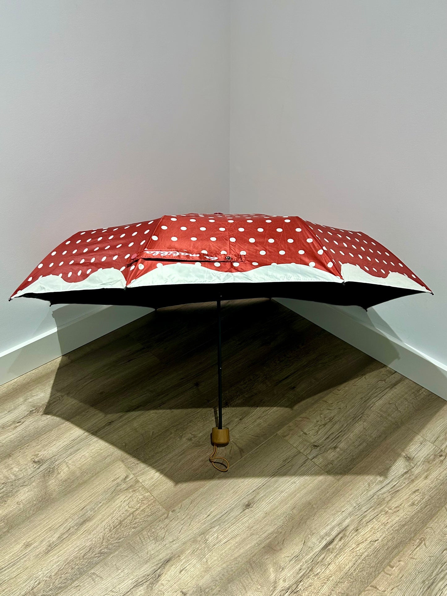 Paraguas plegable La Matilda Topos Rojo