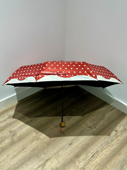 Paraguas plegable La Matilda Topos Rojo