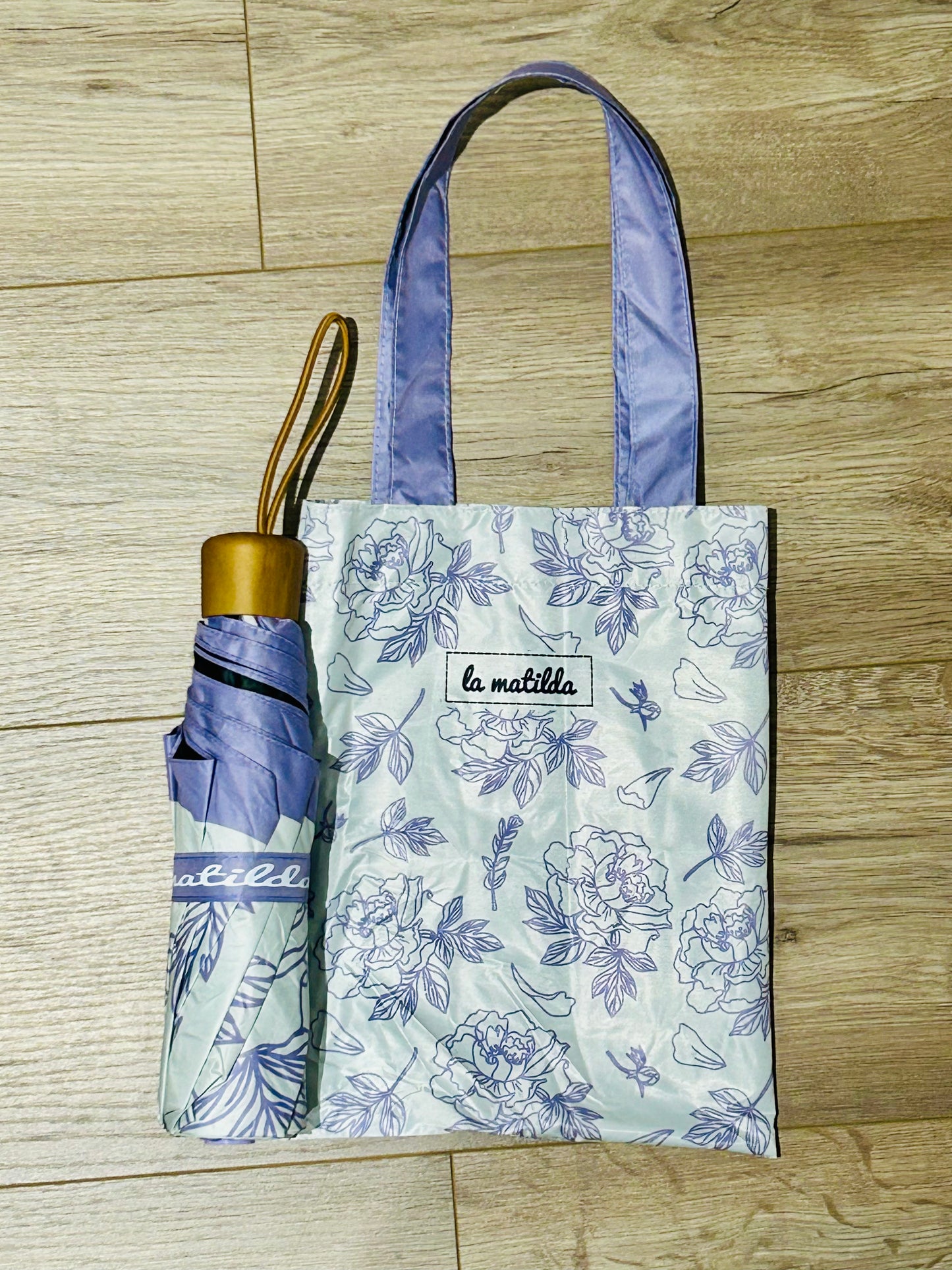 Paraguas plegable La Matilda Rosa Violeta