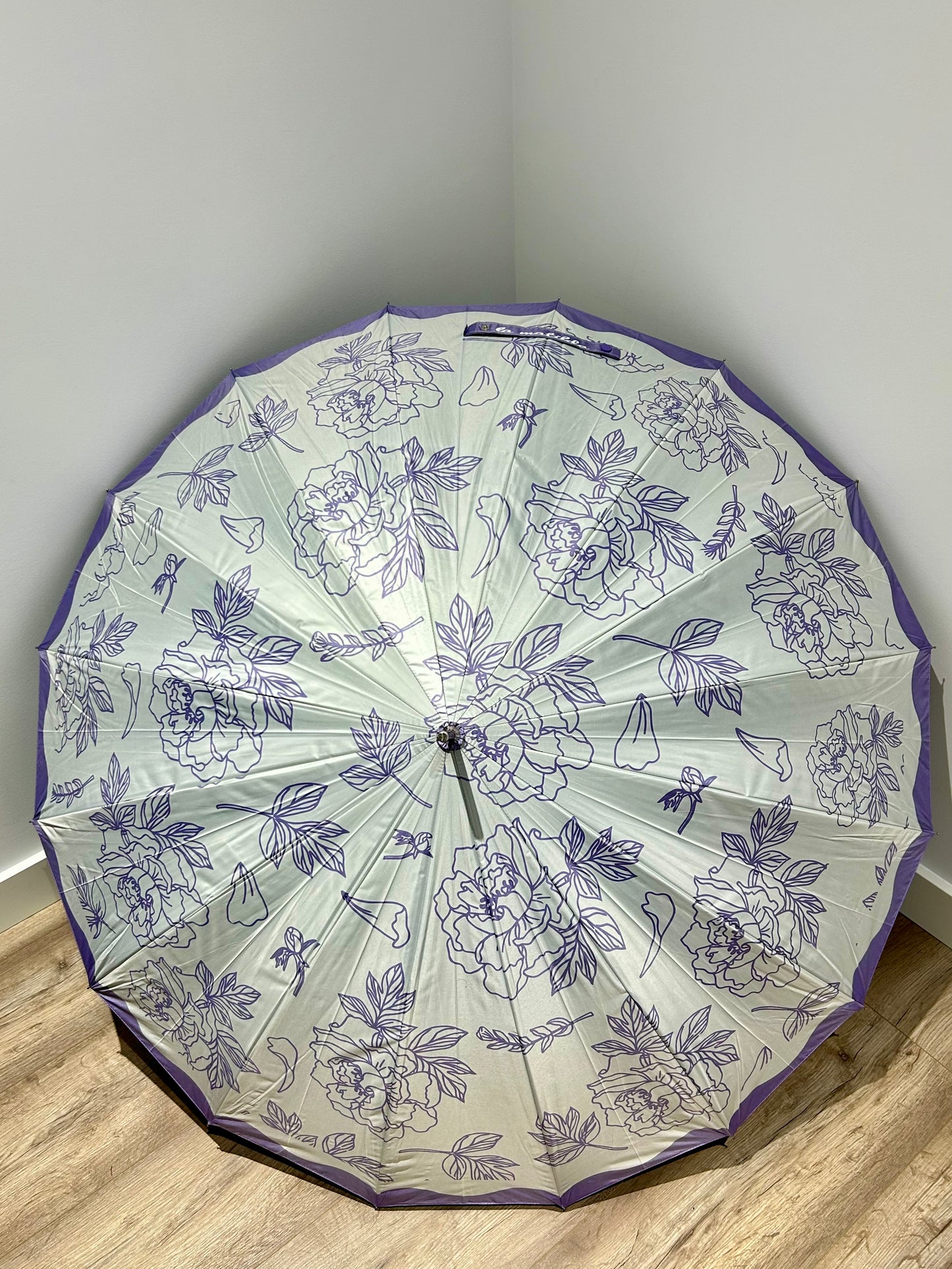 Paraguas largo 16 varillas La Matilda Rosa Violeta