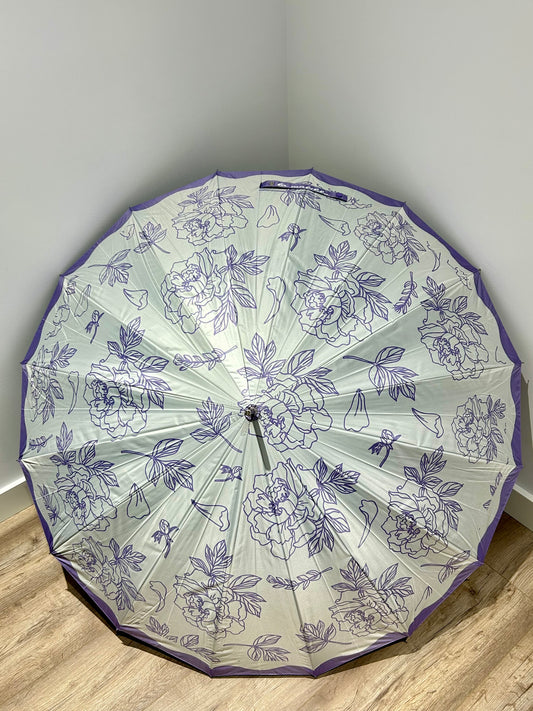Paraguas largo 16 varillas La Matilda Rosa Violeta