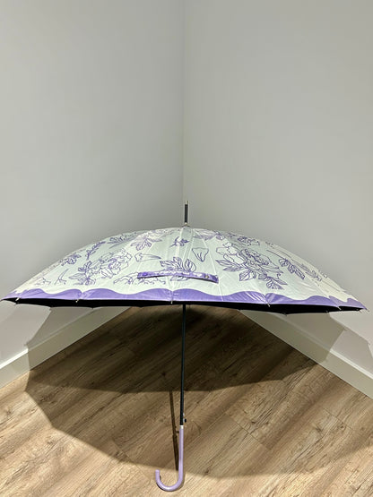 Paraguas largo 16 varillas La Matilda Rosa Violeta