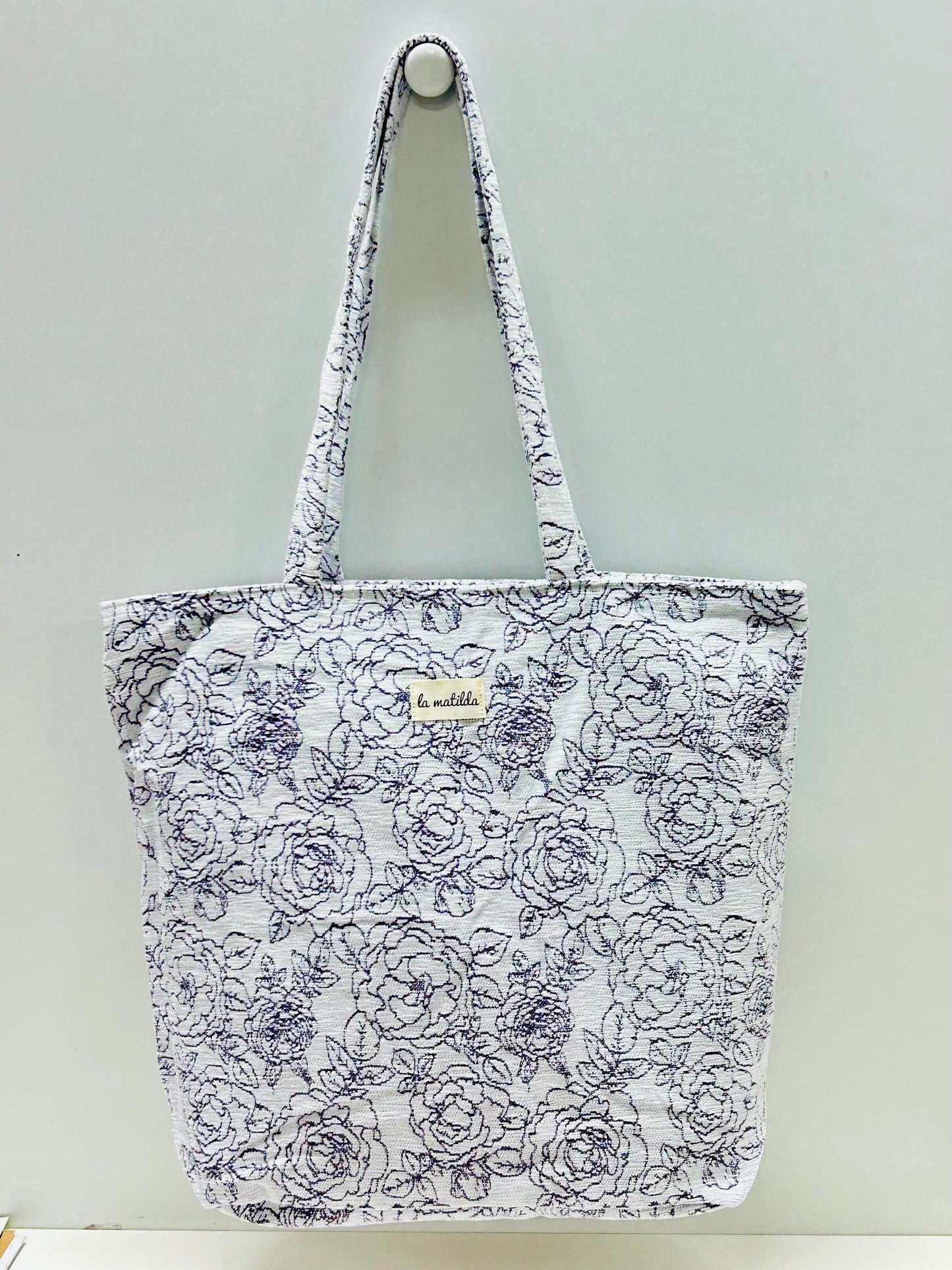 Bolsa Tote Bag Grande Rosa Violeta