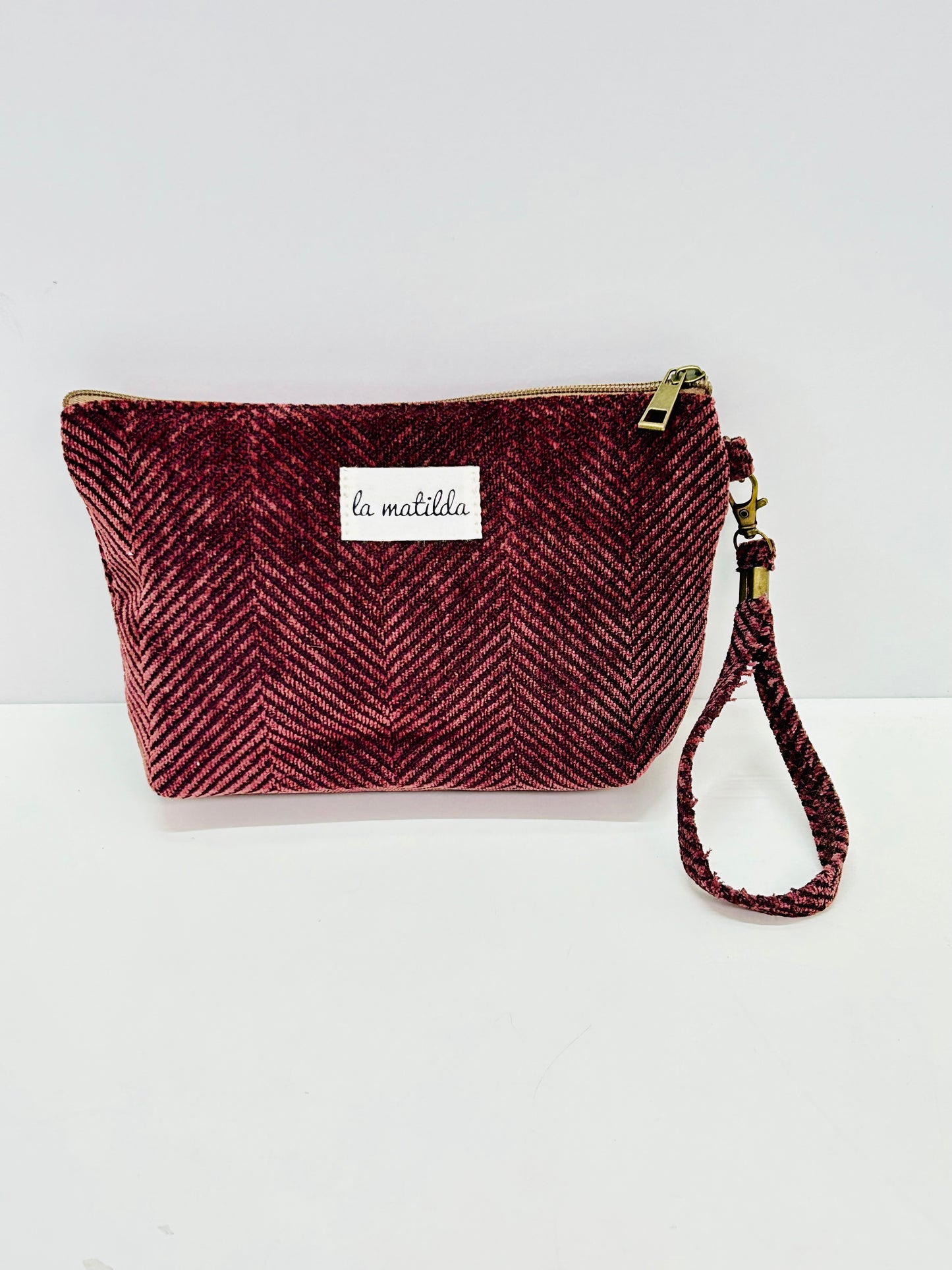 Neceser Grande Espiga Marrón Unicolor