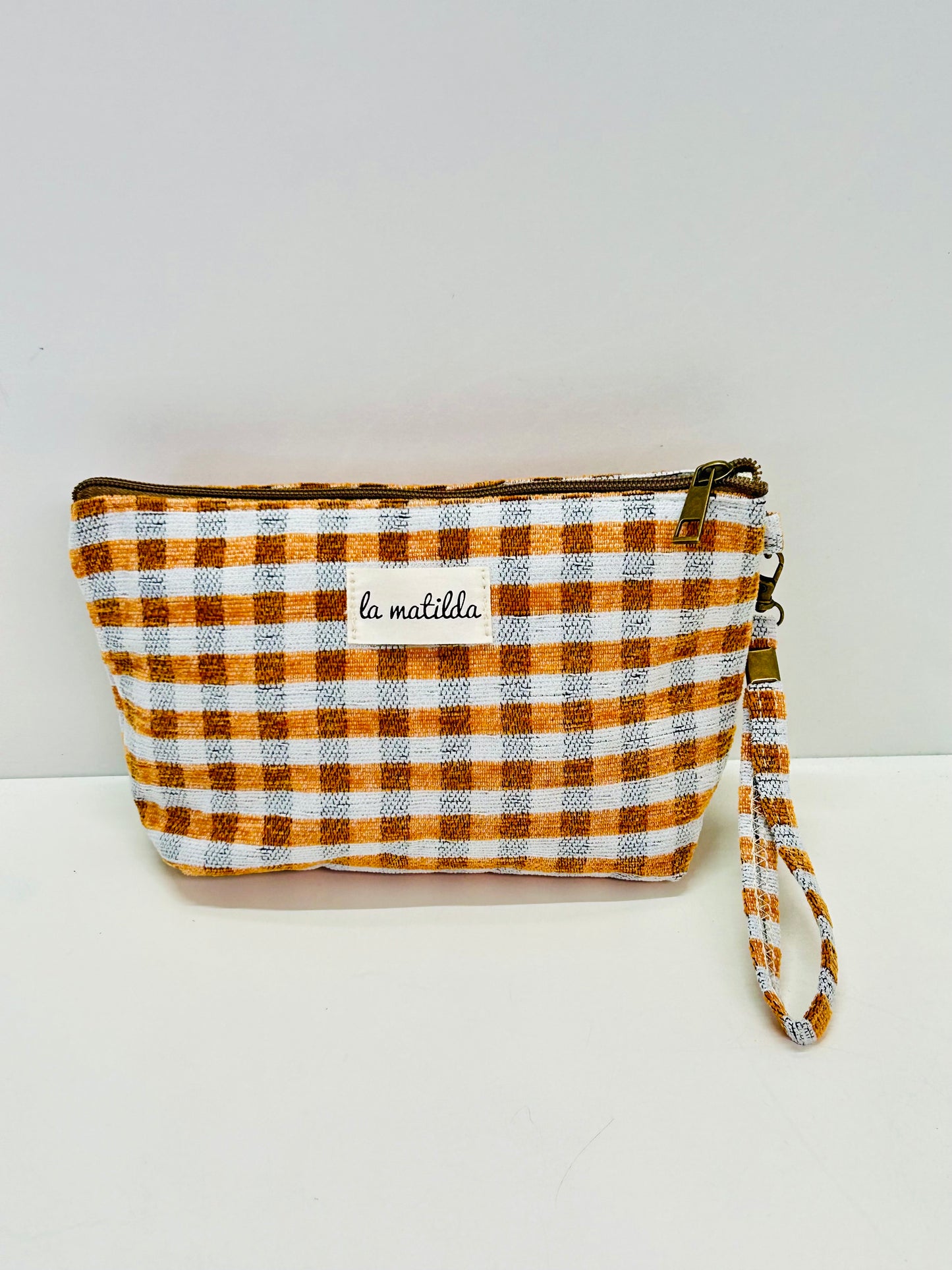 Neceser Grande Gingham Mostaza