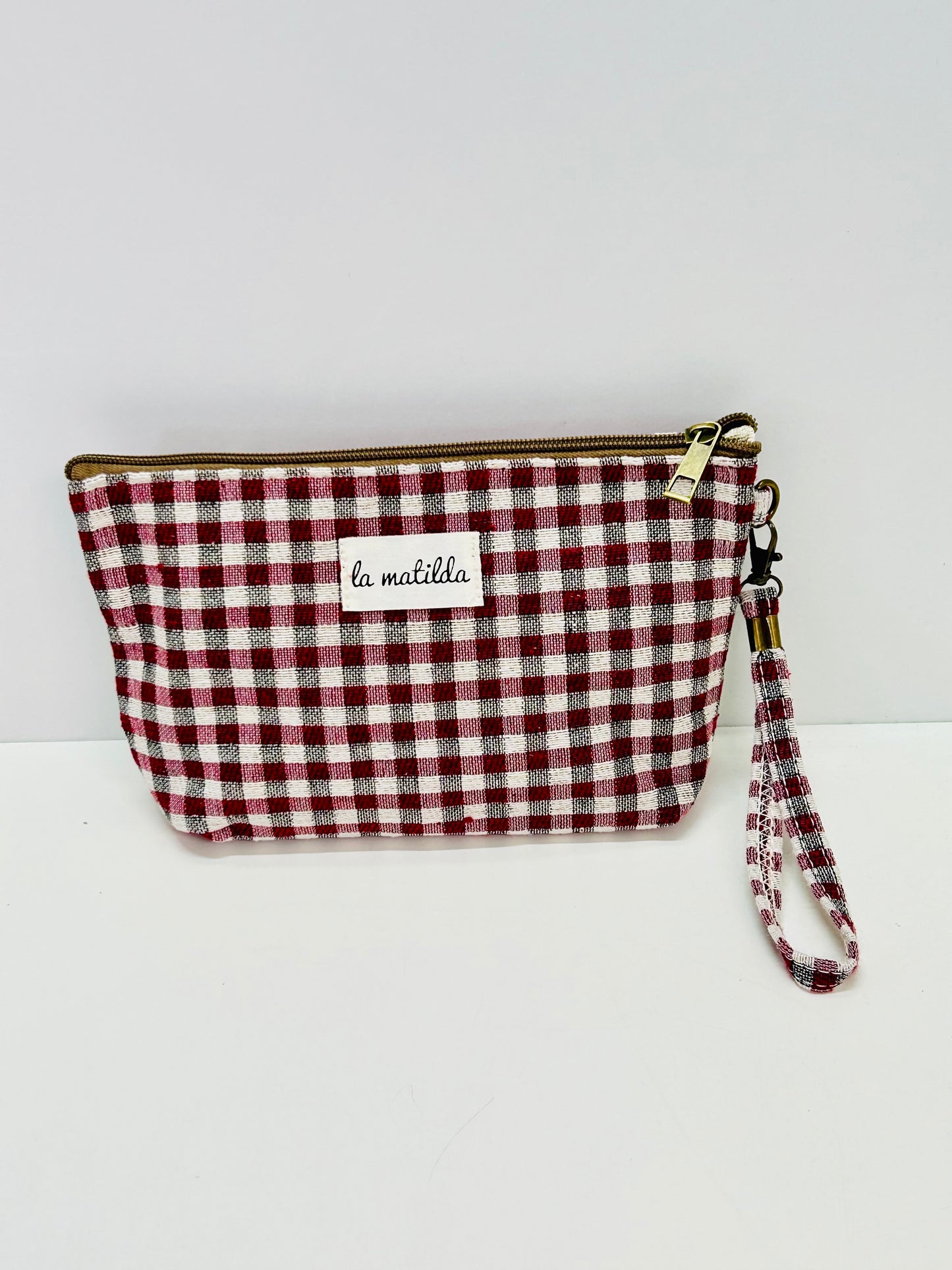 Neceser Grande Gingham Rojo-Negro