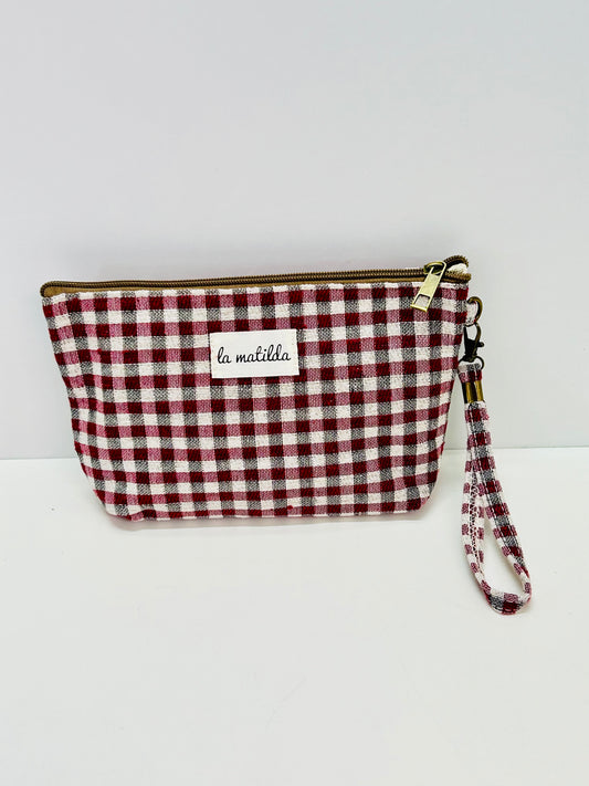 Neceser Grande Gingham Rojo-Negro