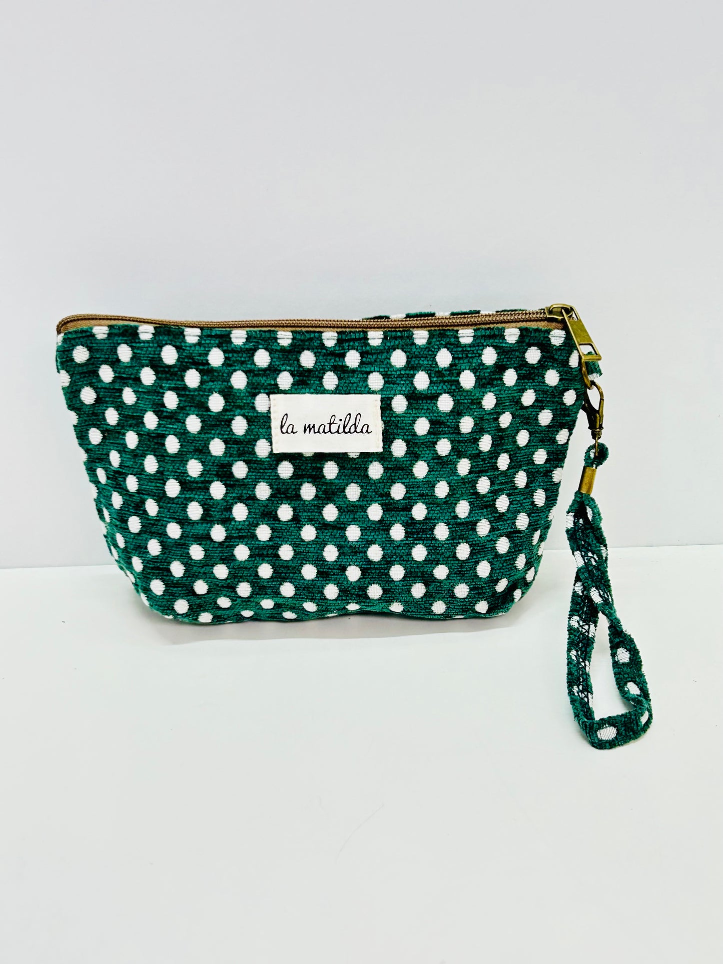 Neceser Grande Lunares Verde