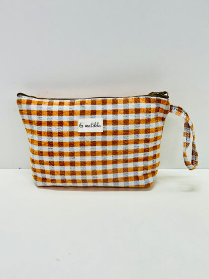 Neceser Maxi Gingham Mostaza