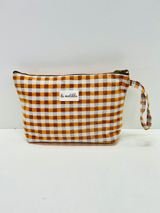 Neceser Maxi Gingham Mostaza
