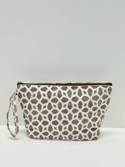 Neceser Flor Gris Hilo Plata