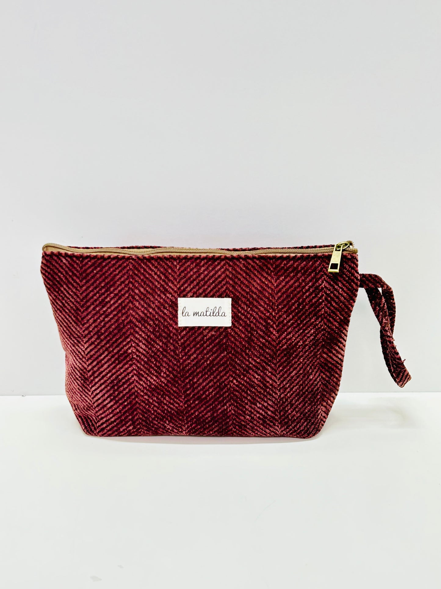 Neceser Flor Espiga Marrón Unicolor