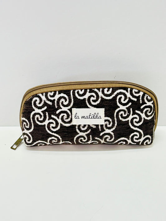 Portatodo sin asa Marrón Hilo Plata