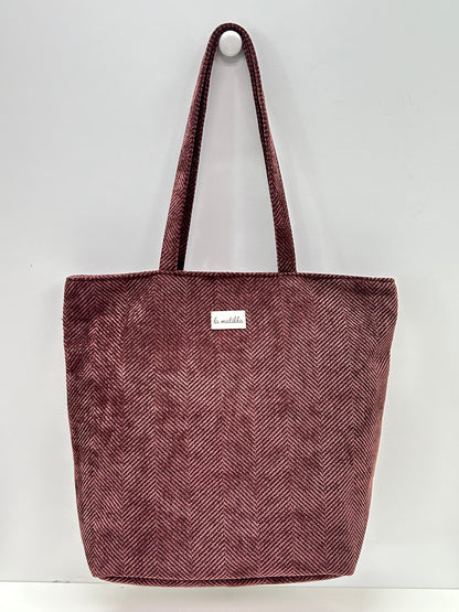 Bolsa Tote Bag Grande Espiga Marrón Unicolor