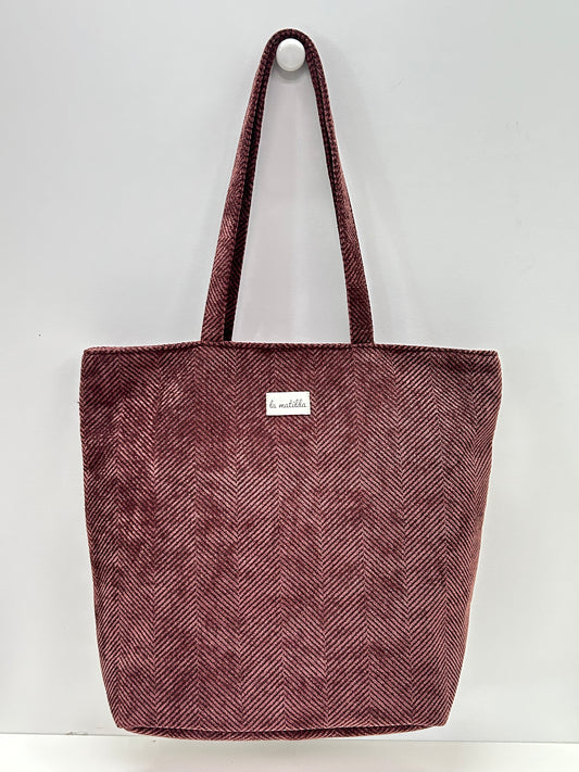 Bolsa Tote Bag Grande Espiga Marrón Unicolor