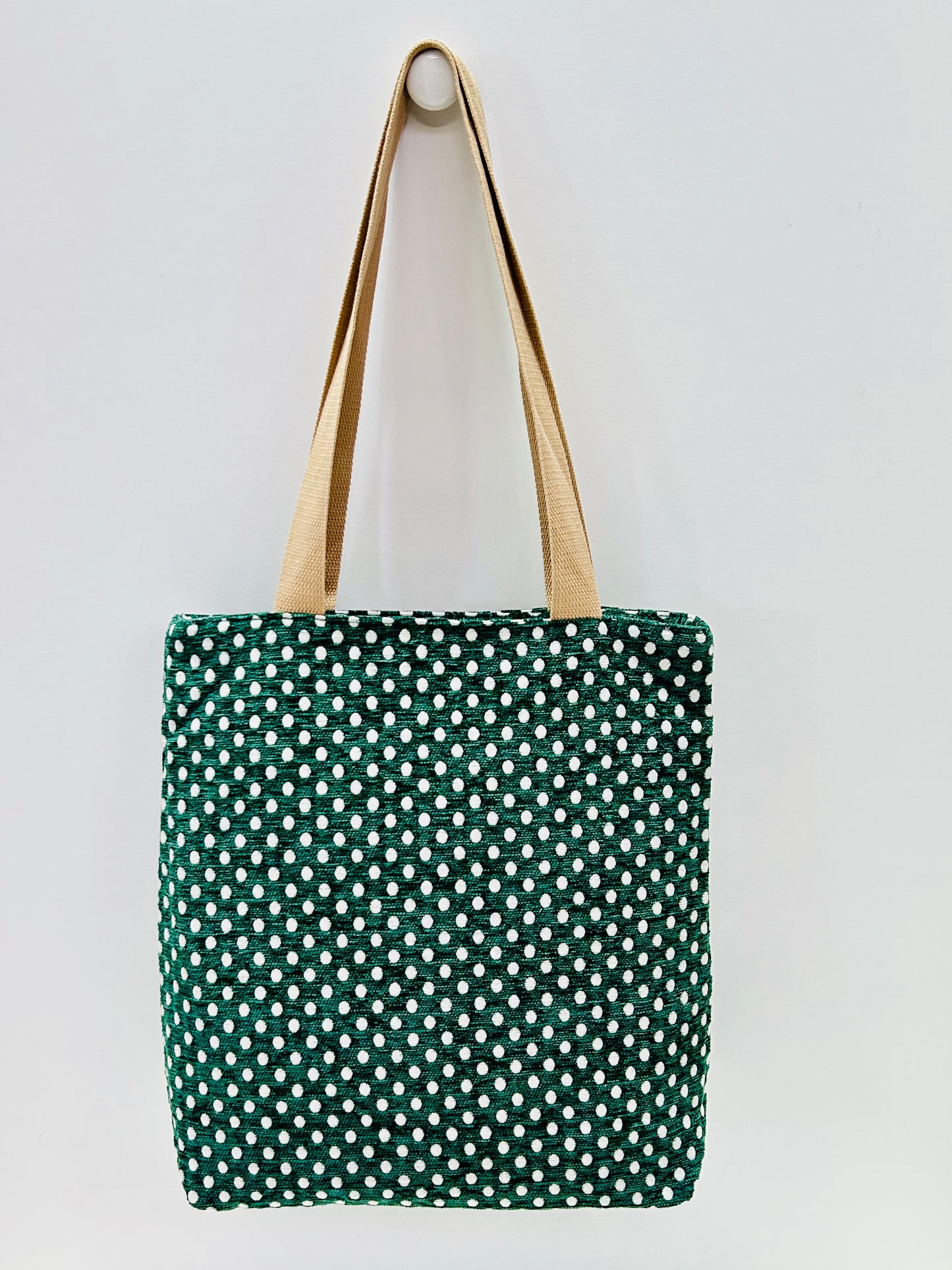 Bolsa Tote Bag Lunares Verde