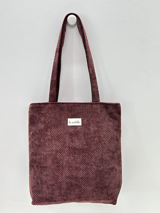 Bolsa Tote Bag Espiga Marrón Unicolor
