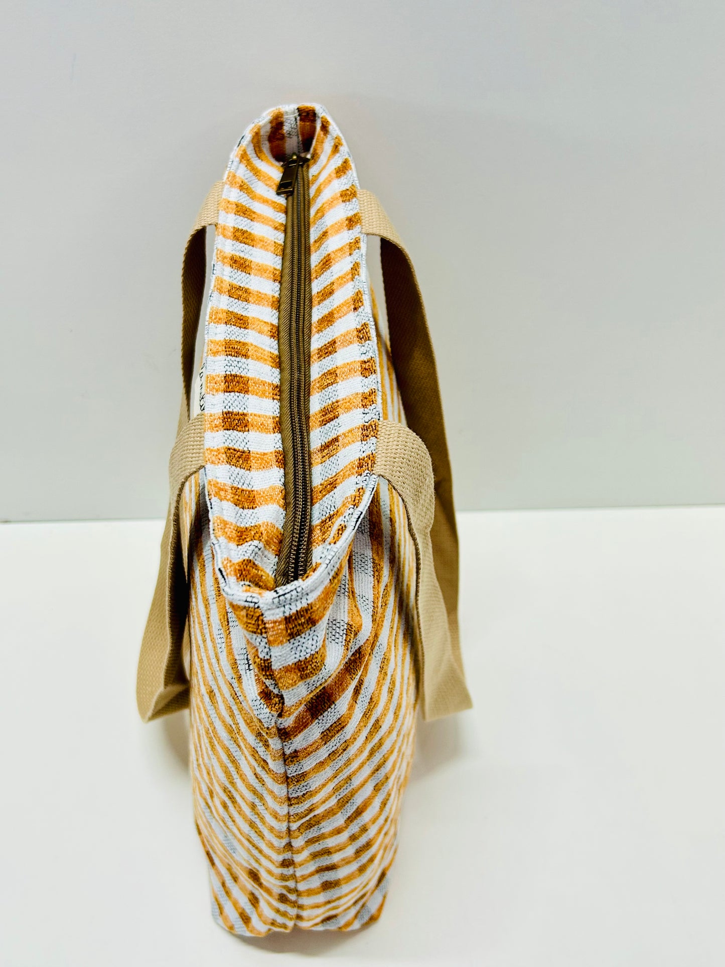 Bolsa Tote Bag Gingham Mostaza