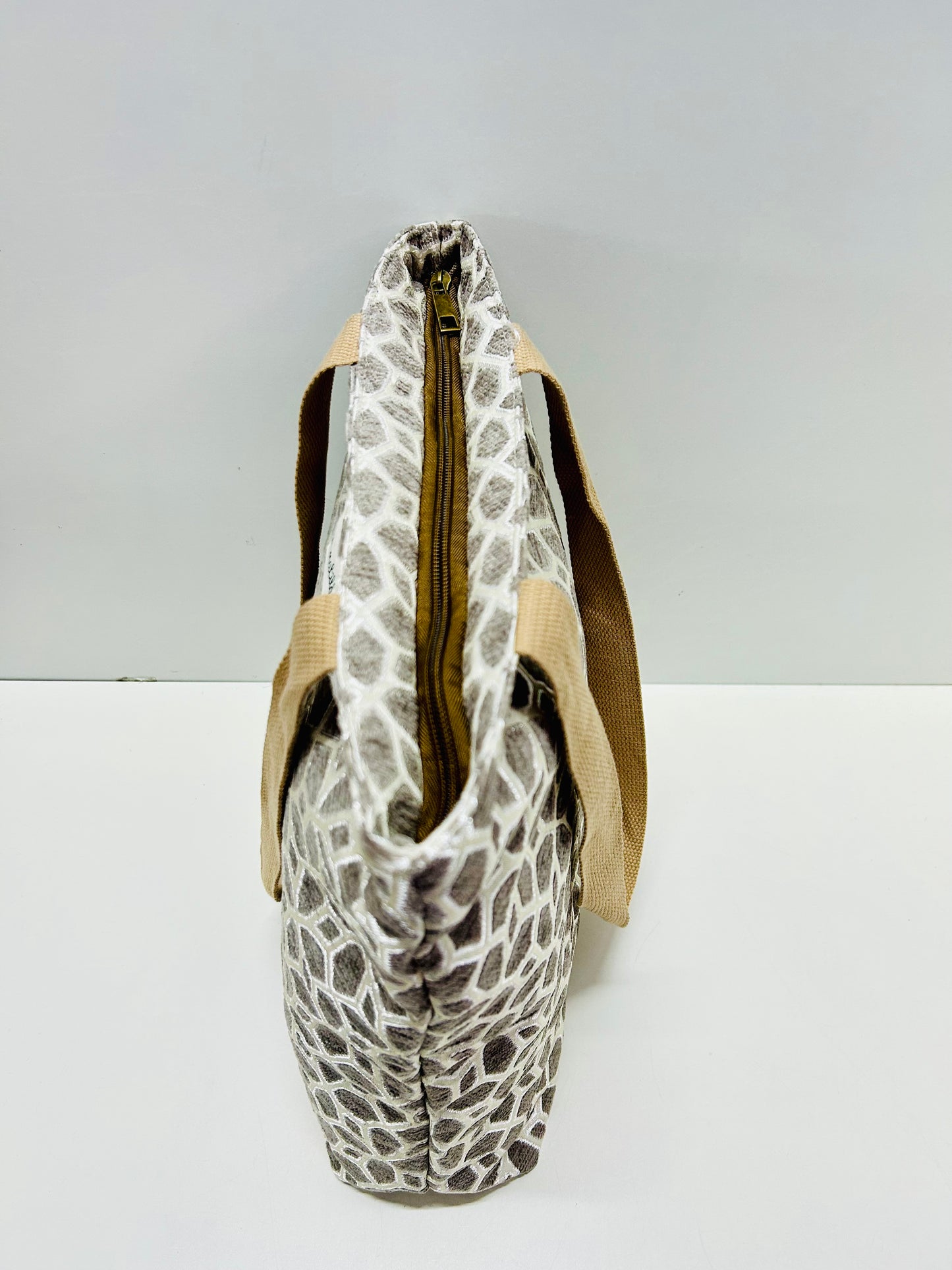 Bolsa Tote Bag Gris Hilo Plata