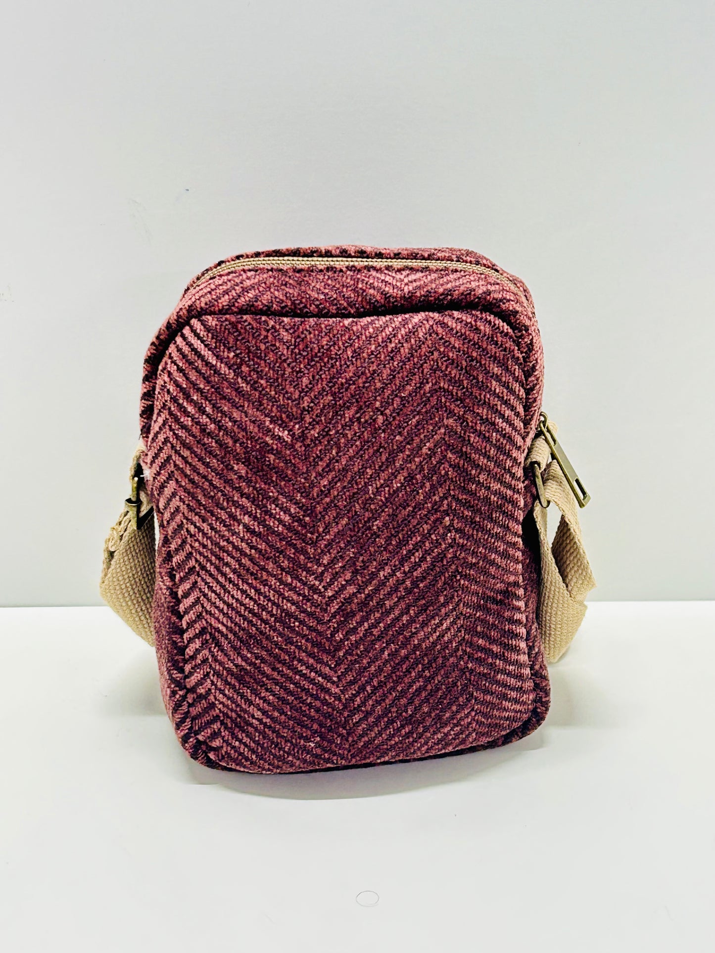 Bolso Cuelga Móvil Espiga Marrón Unicolor