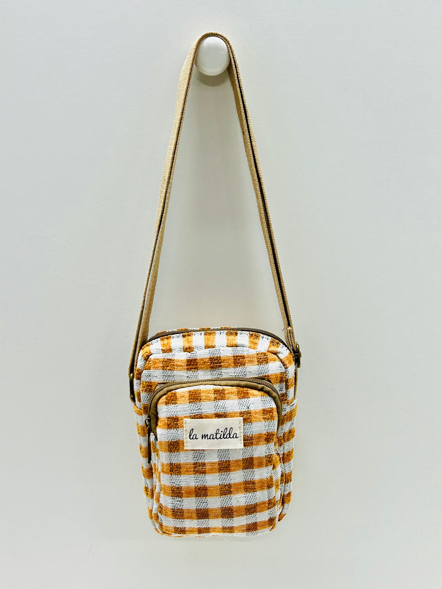 Bolso Cuelga Móvil Ghingham Mostaza