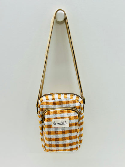 Bolso Cuelga Móvil Ghingham Mostaza