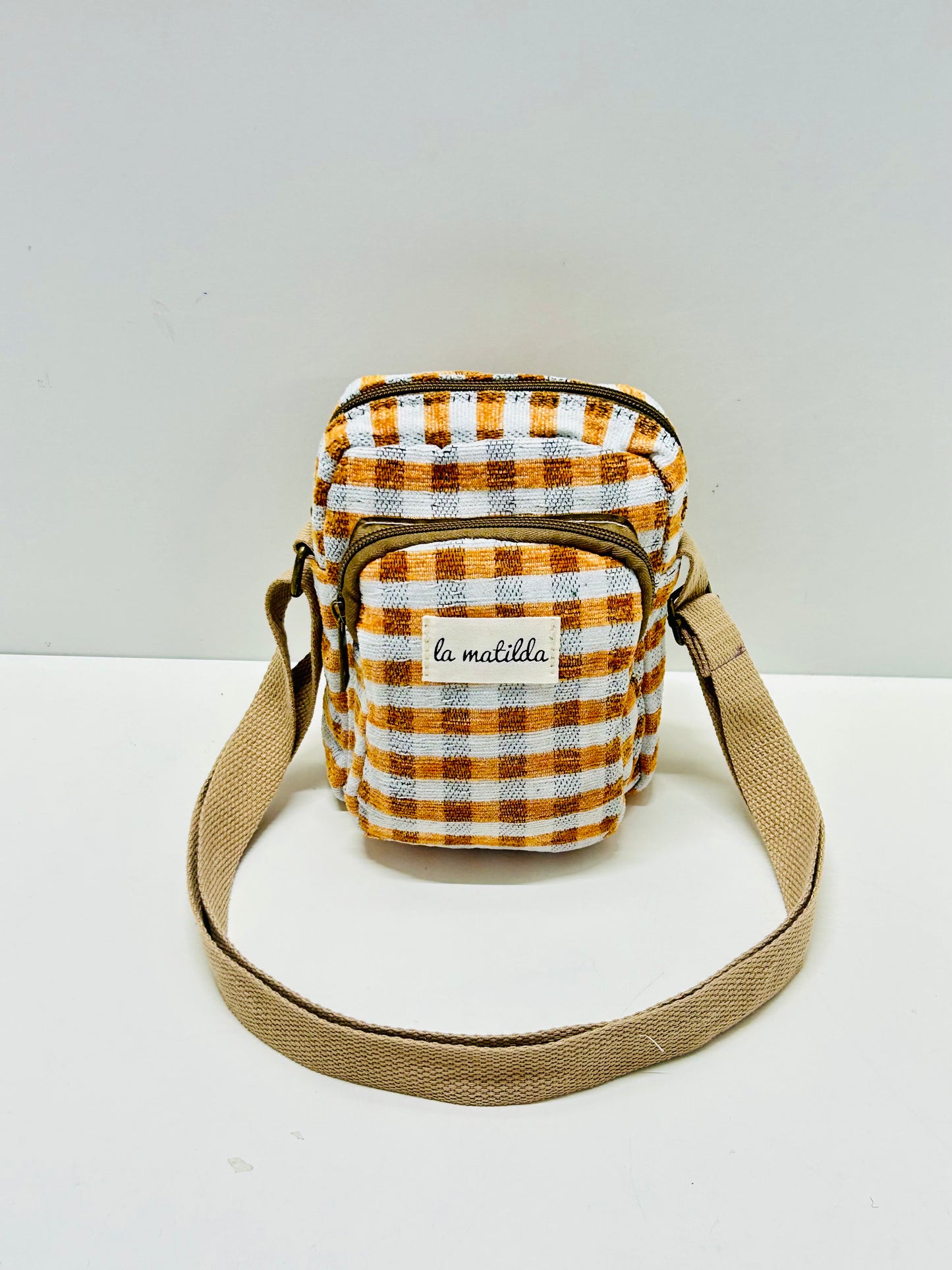 Bolso Cuelga Móvil Ghingham Mostaza