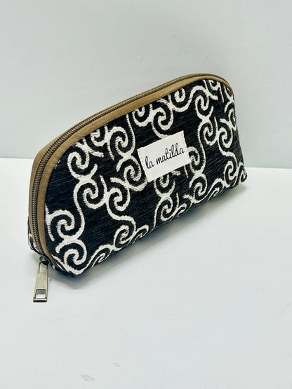 Portatodo sin asa Marrón Hilo Plata