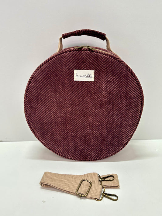 Bolso Bandolera Espiga Marrón Unicolor