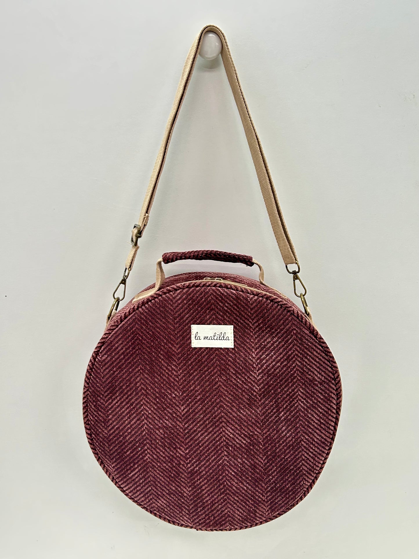 Bolso Bandolera Espiga Marrón Unicolor