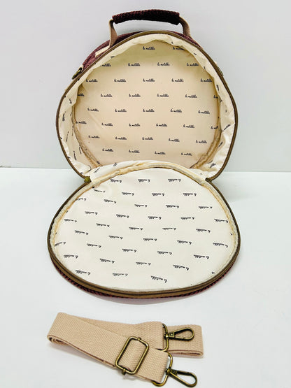 Bolso Bandolera Espiga Marrón Unicolor