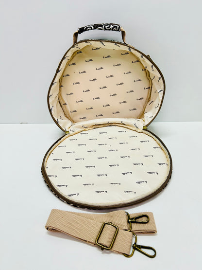 Bolso Bandolera Marrón Hilo Plata