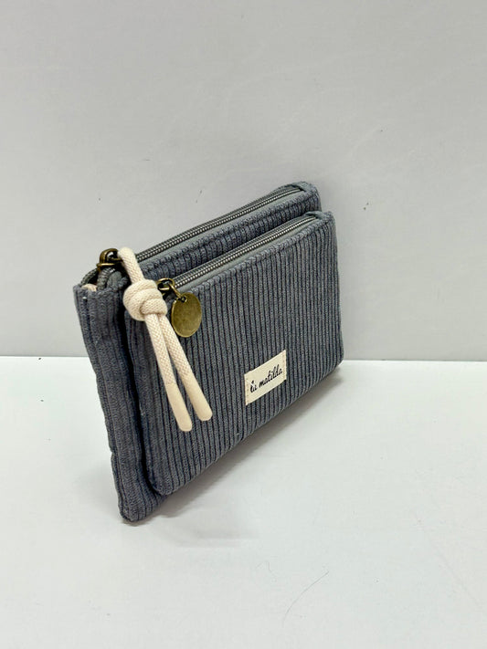 Monedero doble compartimento Pana Antracita