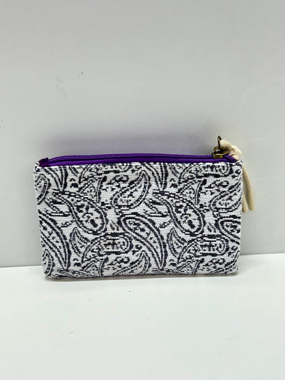 Monedero doble compartimento Hojas Morado
