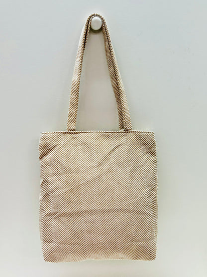 Bolsa Tote Bag Espiga Beige Unicolor