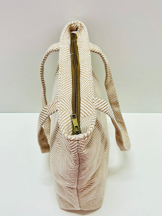 Bolsa Tote Bag Espiga Beige Unicolor