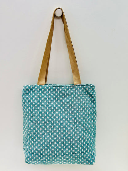Bolsa Tote Bag Lunares Celeste