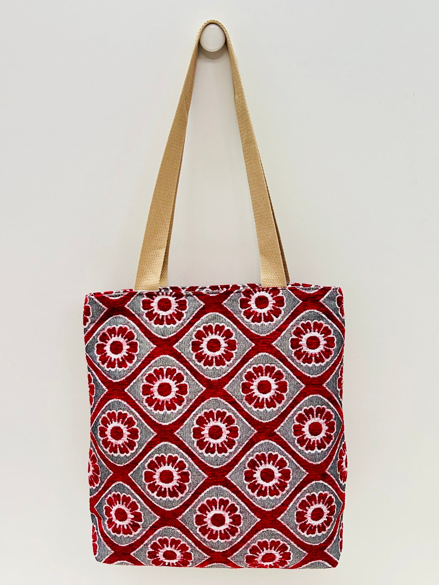 Bolsa Tote Bag Flor Rojo