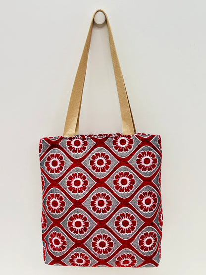 Bolsa Tote Bag Flor Rojo