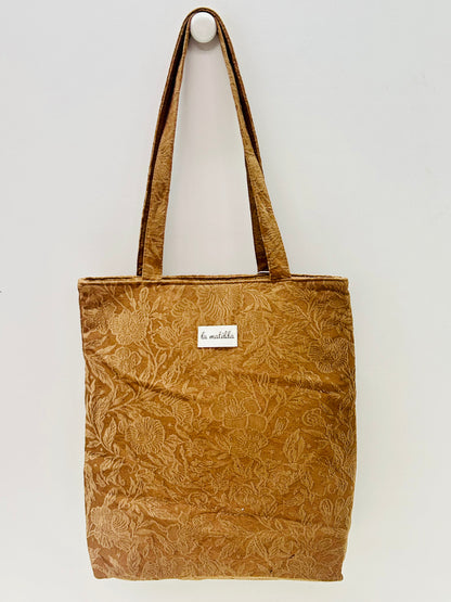 Bolsa Tote Bag Tostado Flor