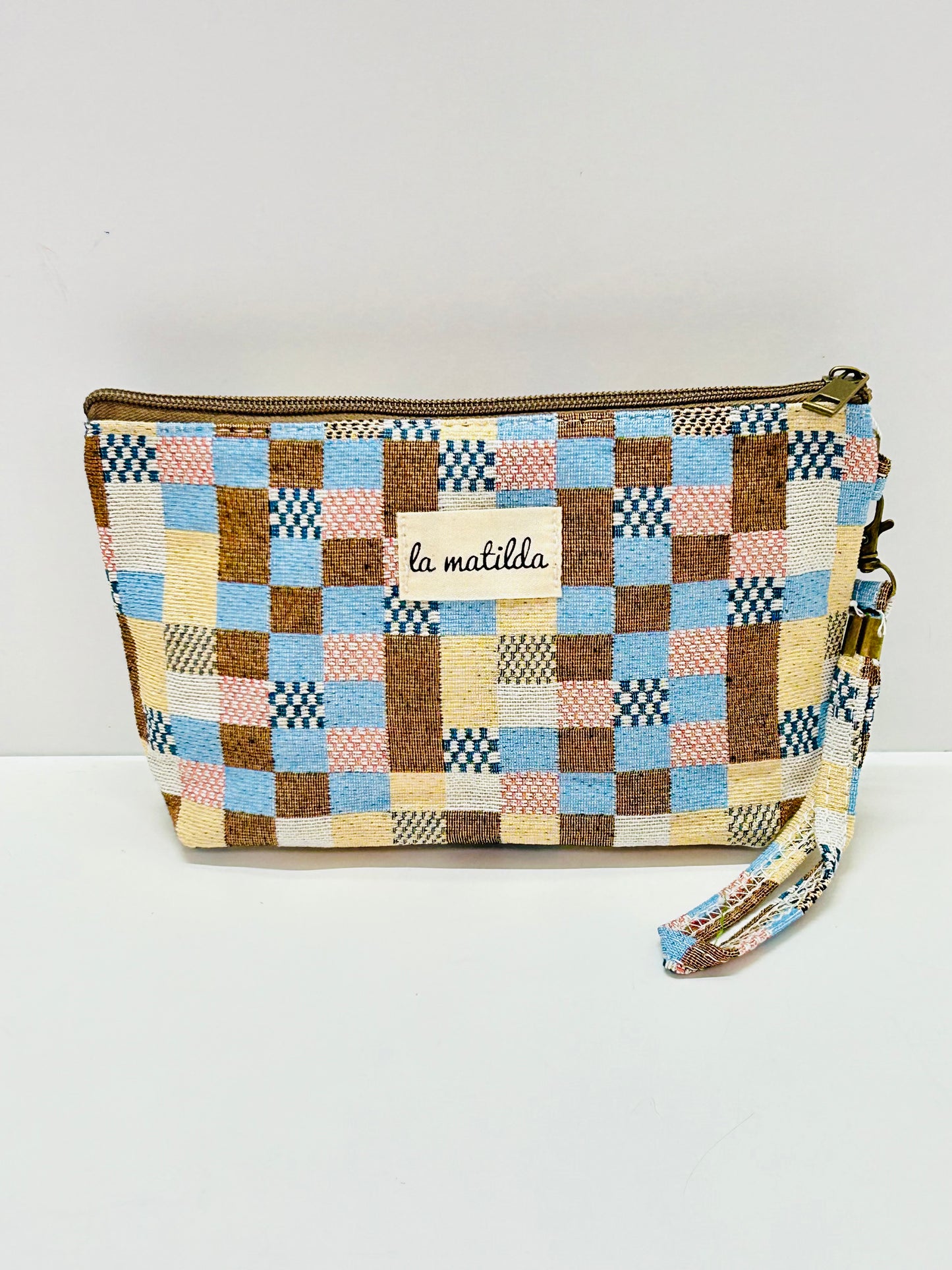 Neceser Grande Cuadros Tostado